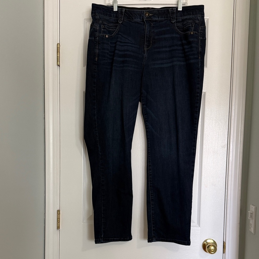 Democracy Ab Solution Dark Wash Women's Jeans - Classic Stretch Denim 20W